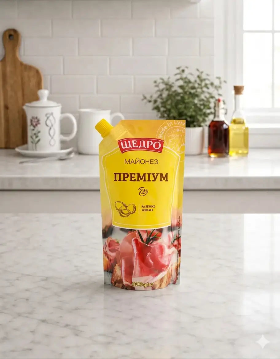 Майонез Shchedro Premium з яєчними жовтками 300 г